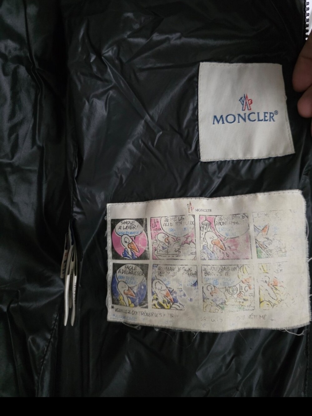 MONCLER BADY GLOSSY Black Quilted Puffer Jacket Luxury 2 Vintage Y2K Ski Snow - Picture 4 of 16